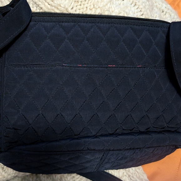 Vera Bradley Microfiber Saddle Crossbody, navy blue - Picture 4 of 4